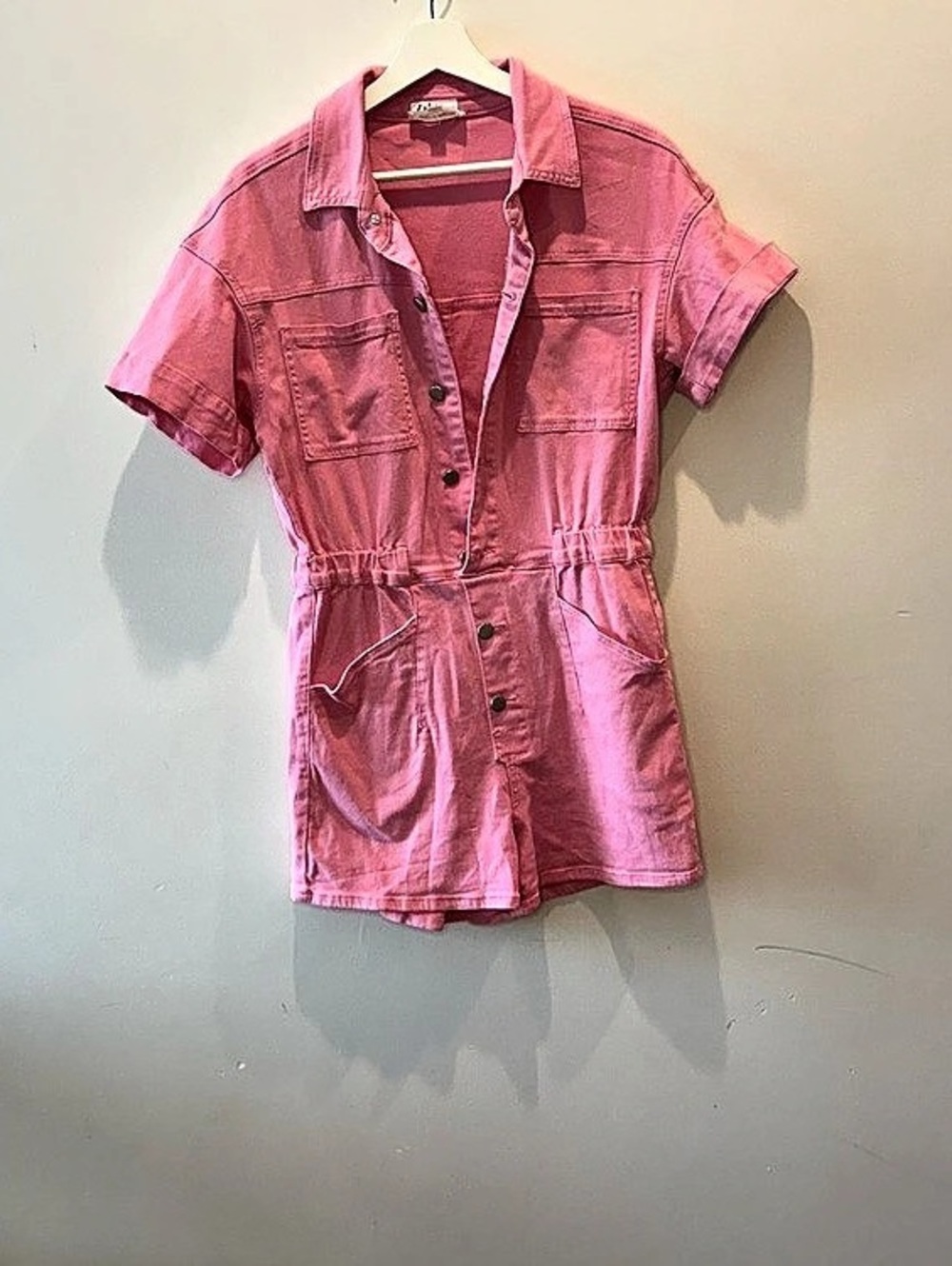 day + moon Pink Utility Romper